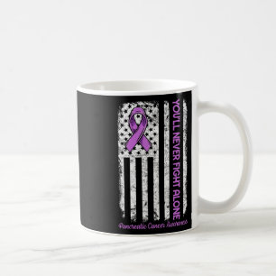 Caneca De Café Você nunca lutará sozinho com o Câncer de pâncreas