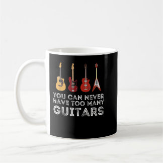 Caneca De Café Você Nunca Pode Ter Muitos Guitarristas