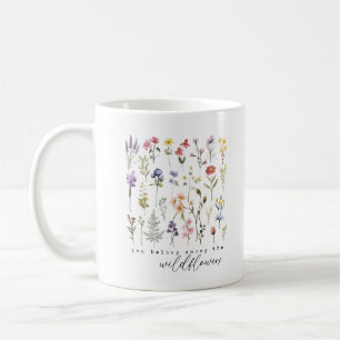 Caneca De Café Você Pertence Ao Monograma Personalizado De Flores