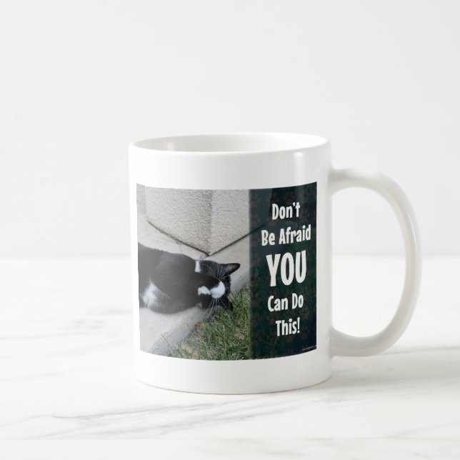 Caneca De Café Você pode fazer esse slogan motivacional de gato d (Direita)