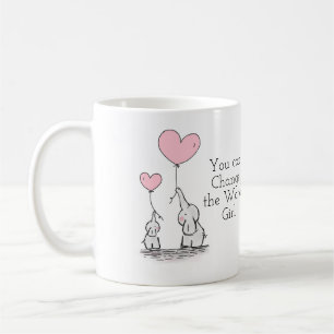 Caneca De Café Você pode mudar a menina do mundo