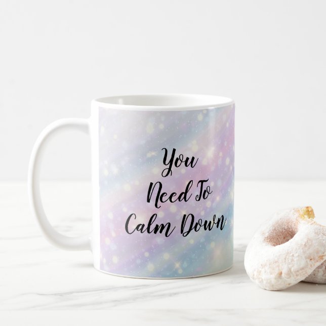Caneca De Café Você precisa de acalmar para baixo a faísca Pastel (Com Donut)