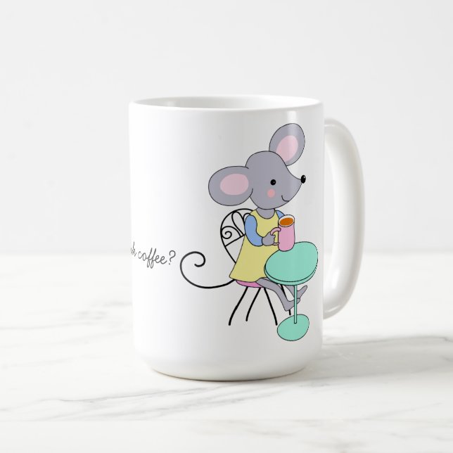 Caneca De Café você quer beber café? (Frente Esquerda)