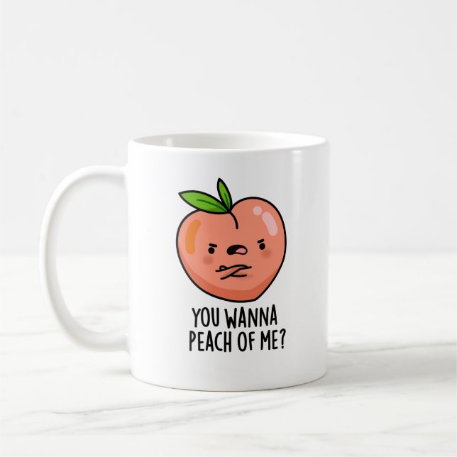 Caneca De Café Você Quer Me Encher De Fruta Engraçada (Esquerda)