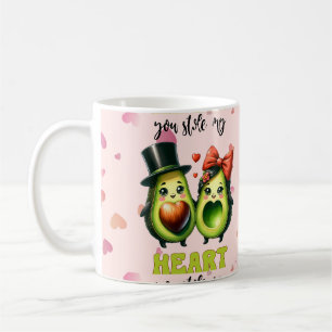 Caneca De Café Você roubou meu dia de os namorados de abacate do 
