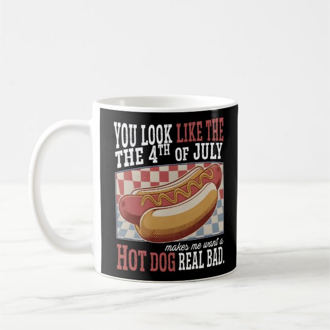Caneca De Café Você se parece com a citação engraçada de 4 de jul (Esquerda)