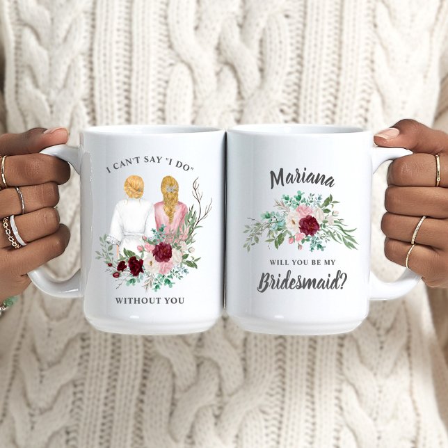 Caneca De Café Você será minha dama de Bridesmaid? Raparigas Em R (Criador carregado)