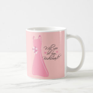 Caneca De Café "Você será minha dama de honra? "
