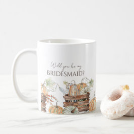 Caneca De Café Você Será Minha Dama de Honra Decoração de Outono