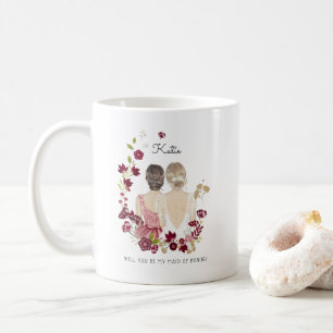 Caneca De Café Você será minha Dama de Honra/Proposta de Dama de