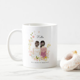 Caneca De Café Você será minha Dama de Honra/Proposta de Dama de
