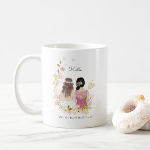 Caneca De Café Você será minha Dama de Honra/Proposta de Dama de