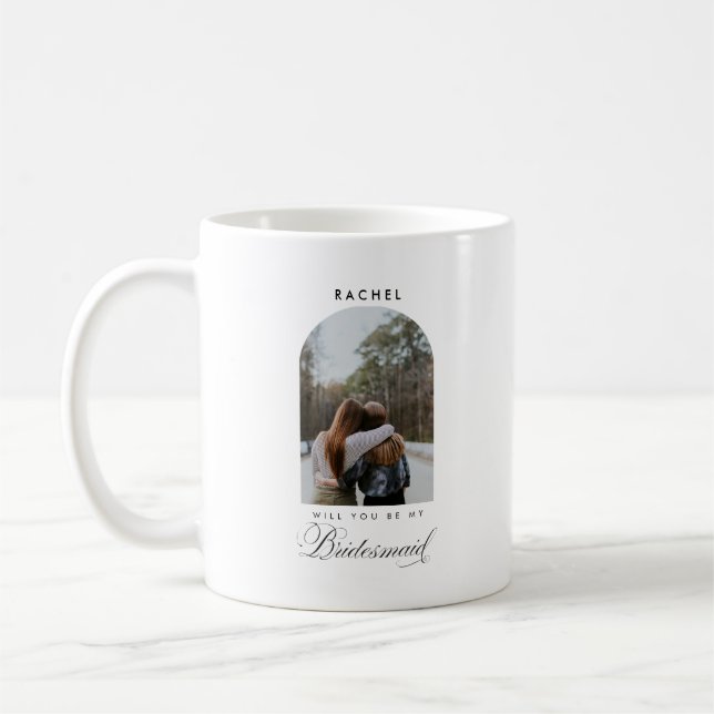 Caneca De Café Você será minha Dama de Honra Roteiro de Foto Mini (Esquerda)