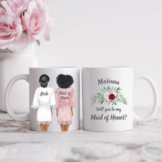 Caneca De Café Você será minha Honra Maid? Raparigas Em Robes (Criador carregado)
