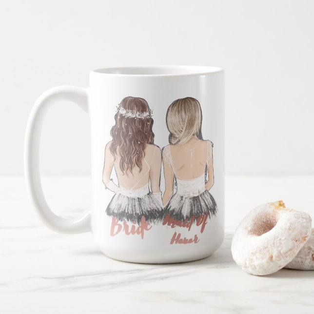 Caneca De Café Você Será Minha Madrinha de casamento? (Com Donut)