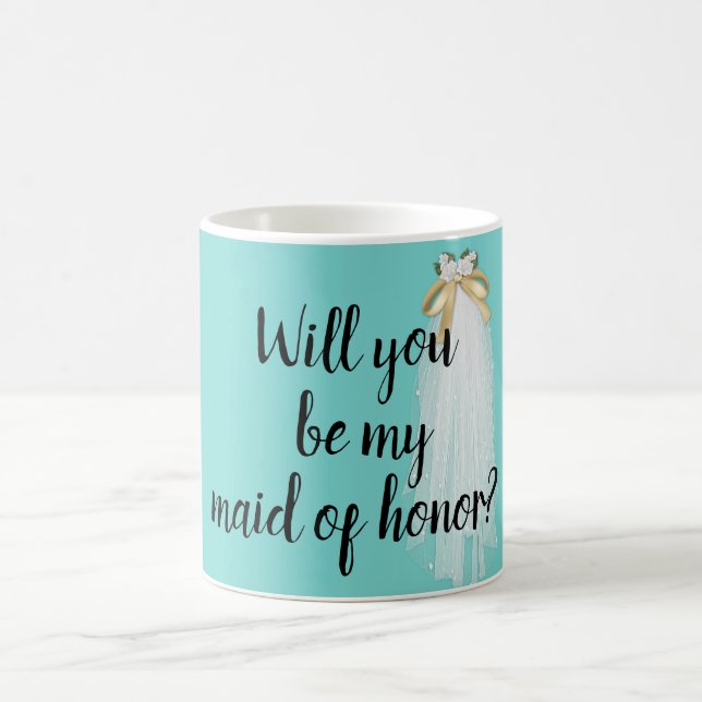 Caneca De Café Você será minha madrinha de casamento? personalize (Centro)