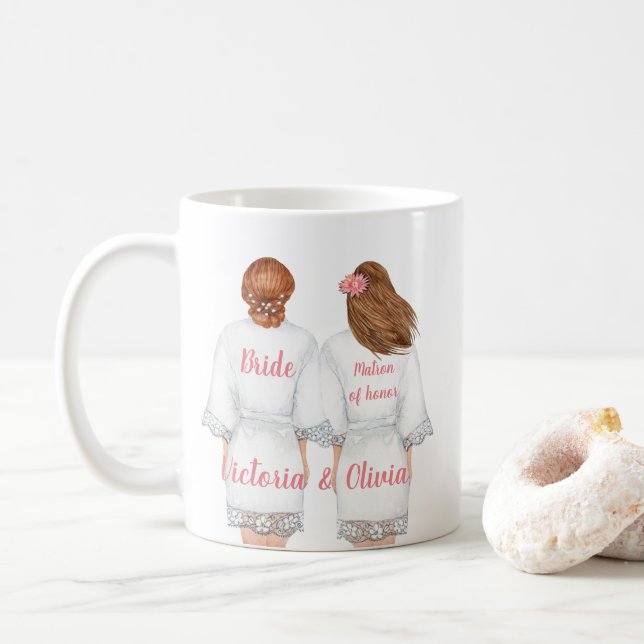 Caneca De Café Você será minha mãe de honra Mug? (Com Donut)