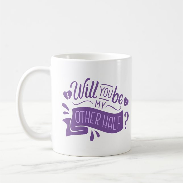 Caneca De Café você será minha metade restante (Esquerda)