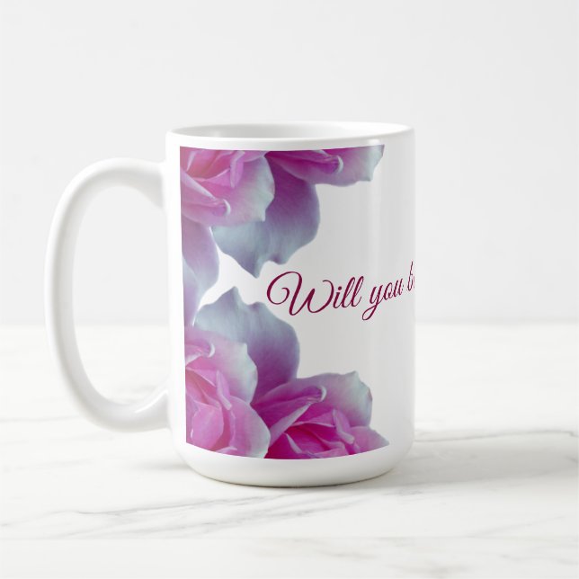 Caneca De Café Você será minha pirralho, Rosas? (Esquerda)