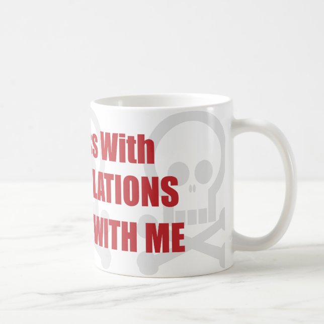 Caneca De Café Você suja com relações que públicas você suja (Direita)
