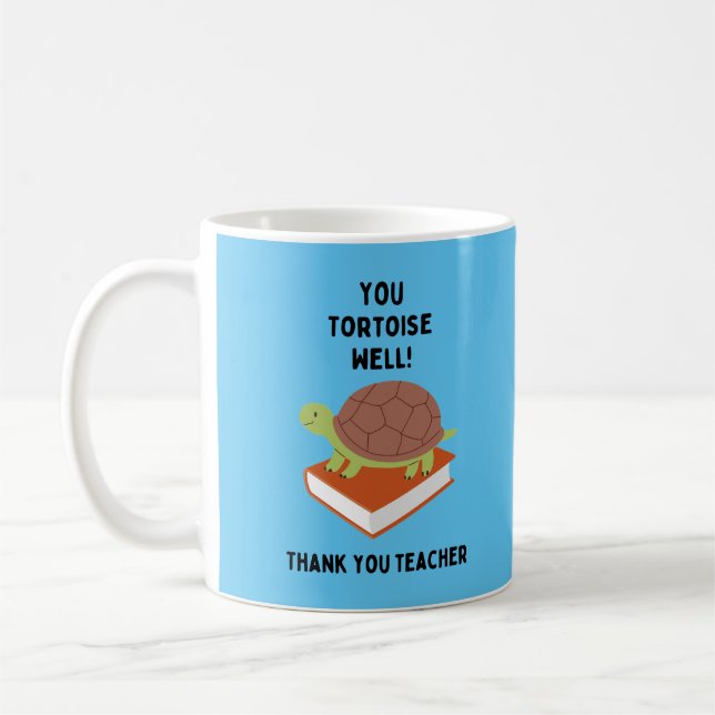 Caneca De Café Você Tartaruga Bem! Obrigado Professor Fofo & Engr (Esquerda)