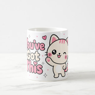 Caneca De Café Você Tem Esse Kawaii Cat Citação Positiva