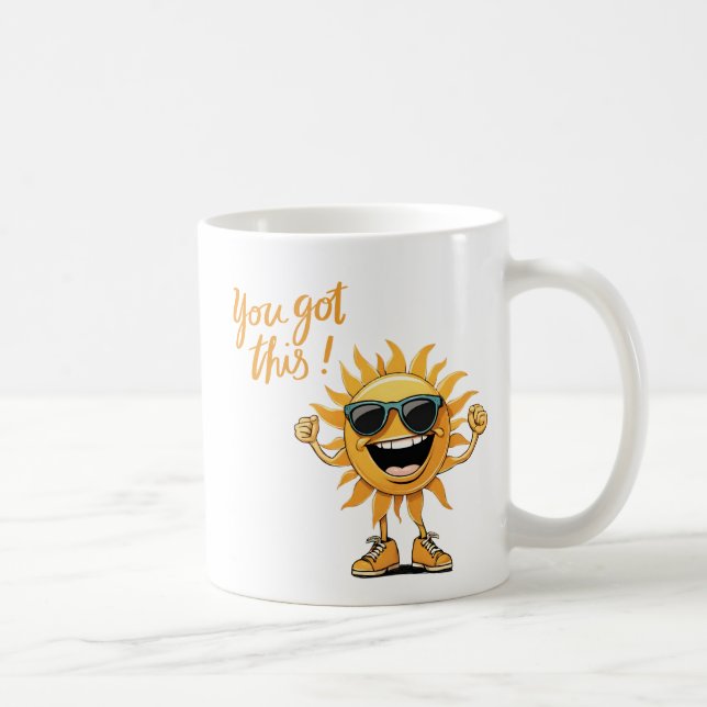 Caneca De Café Você tem um Sol engraçado com óculos escuros (Direita)