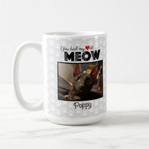 Caneca De Café Você Teve Meu Coração No Gato De Foto Do Nome Pers
