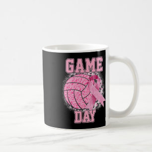 Caneca De Café Volei Rosa Conscientização sobre Câncer de Mama no