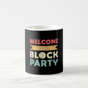 Caneca De Café Voleibol Bem-Vindo À Bola Da Praia Do Bloco Party