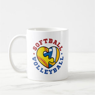Caneca De Café Voleibol de Softball