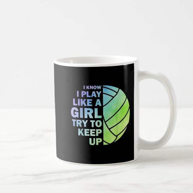 Caneca De Café Voleibol legal Para Mulheres Jovens Voleibol T (Direita)