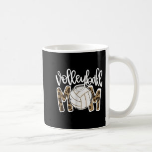 Caneca De Café Voleibol Mãe Diversão Leopardo Bola Mãe Dia de as 