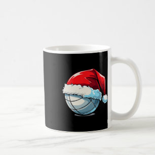Caneca De Café Voleibol Natal Santa Hat Engraçado Voleibol Lo