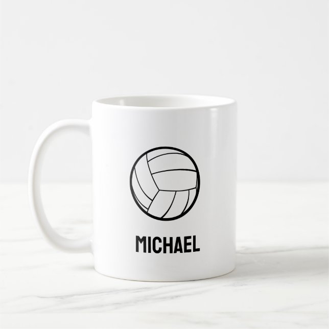 Caneca De Café Voleibol Personalizado,Presente Para Jogador De Vo (Esquerda)