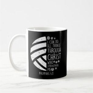 Caneca De Café Voleibol posso fazer coisas Bíblia Verdade Jesus G