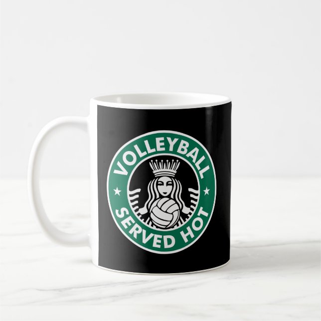 Caneca De Café Voleibol Servido Quente - Voleibol De Excelente (Esquerda)