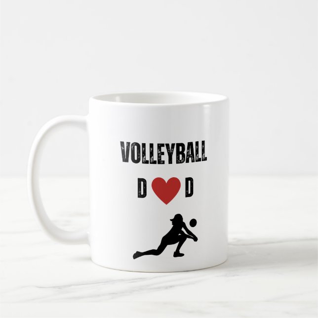 Caneca De Café Volleyball Dad (Female Athlete) (Esquerda)
