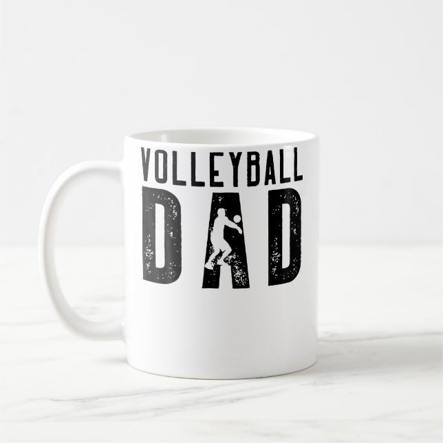 Caneca De Café Volleyball Dad For Men Family Matching Funny Volle (Esquerda)
