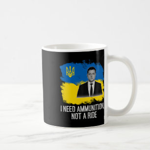 Caneca De Café Volodymyr Zelensky Eu Preciso de Munição