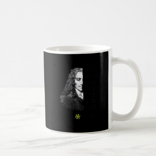 Caneca De Café Voltaire Cita Absurdos E Atrocidades Filosose (Direita)