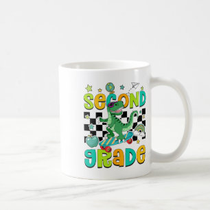 Caneca De Café Voltando à Escola Entrando na 2ª Série T-rex Skate