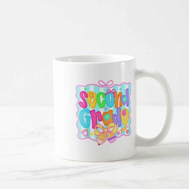 Caneca De Café Voltando à Escola Preparatória Meninas com Laço Co (Direita)