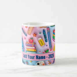 Caneca De Café Voltar à Escola Personalizado 2026