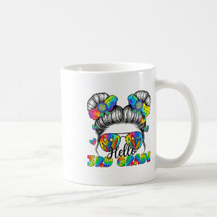 Caneca De Café Voltar à Escola Tie Dye Olá 3ª Série Coque Desarru