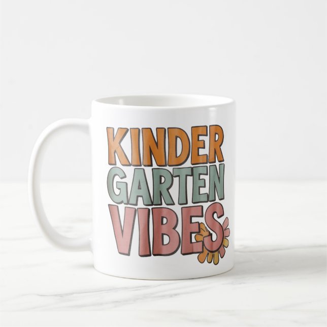 Caneca De Café Voltar ao jardim de infância pré K 1º ano (Esquerda)