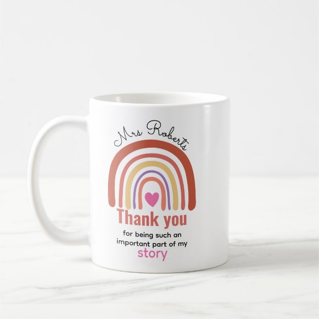 Caneca De Café Voltar para a Escola Personalizado para Professore (Esquerda)