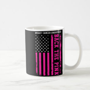 Caneca De Café Volte A Bandeira Americana Rosa Do Cancêr De Mama