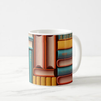 Caneca De Café Volumes de Romances de Livros