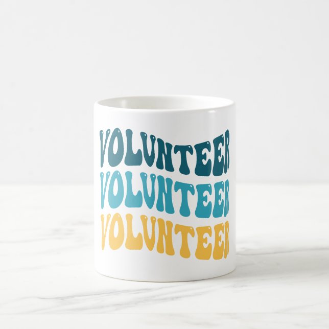 Caneca De Café Voluntariado retrô (Centro)
